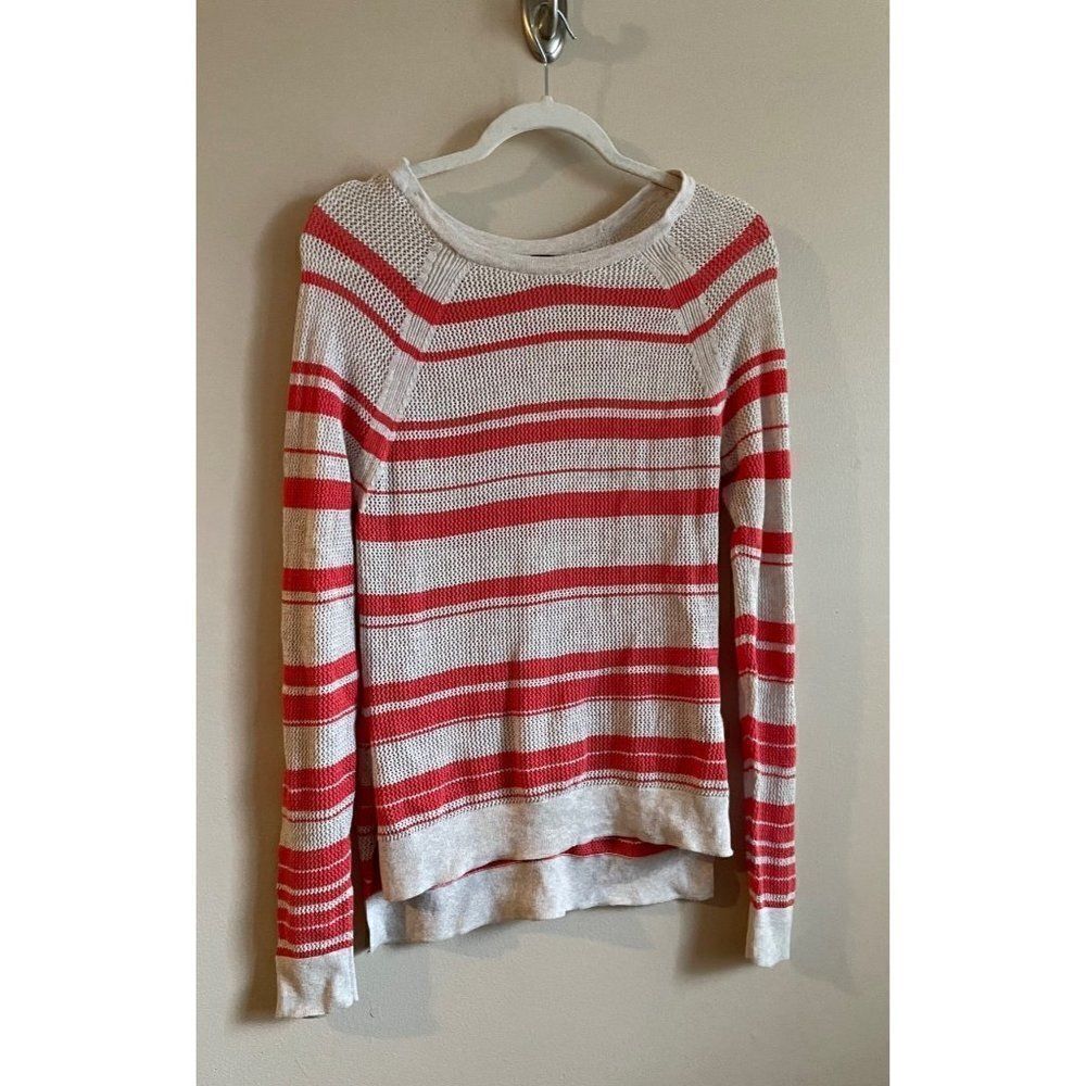 Sanctuary Orange Tan Open Knit Sweater Sz M